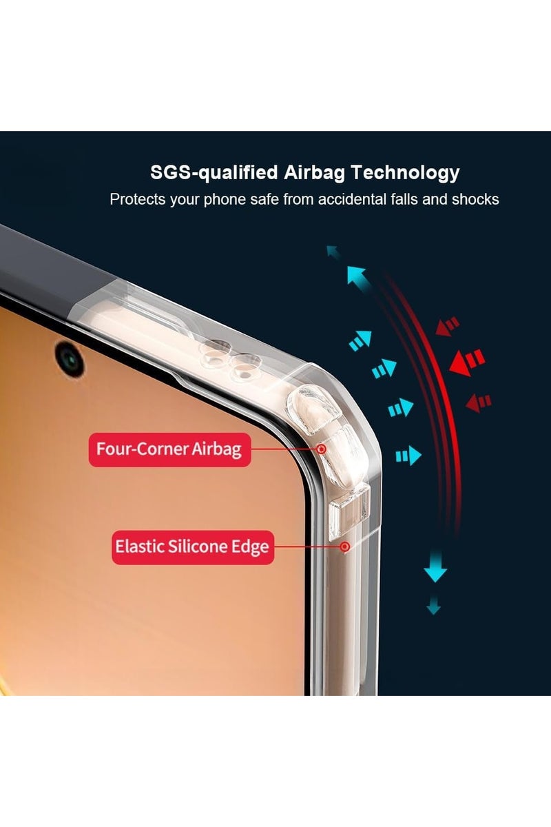 general Transparent Protective Case Compatible with Vivo V60 5G 【Airbag Protection】 Transparent Protective Case Camera Lens Protection PC+TPU Shockproof Bumper Protection Back Cover Suitable for Vivo V60 - Image 3