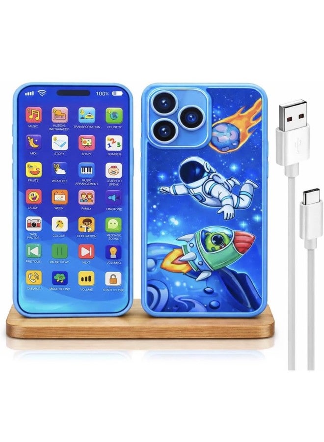 Kids Educational Mobile Phone Toy | 28 Learning Modes | Rechargeable Dummy Smartphone Toy for Boys & Girls | Music, Numbers & Alphabets | 2+ Years - Image 2