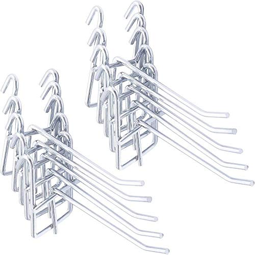 Sourcemall Stainless Steel Grid Wall Bracket Peg Board Display Hook for Panel for Supermarket 4 inch 30pack - Image 1
