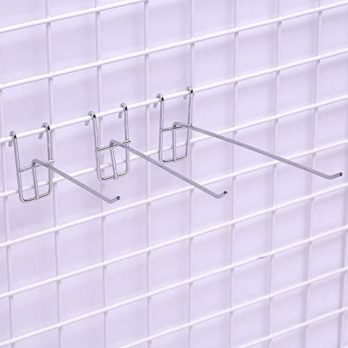 Sourcemall Stainless Steel Grid Wall Bracket Peg Board Display Hook for Panel for Supermarket 4 inch 30pack - Image 5