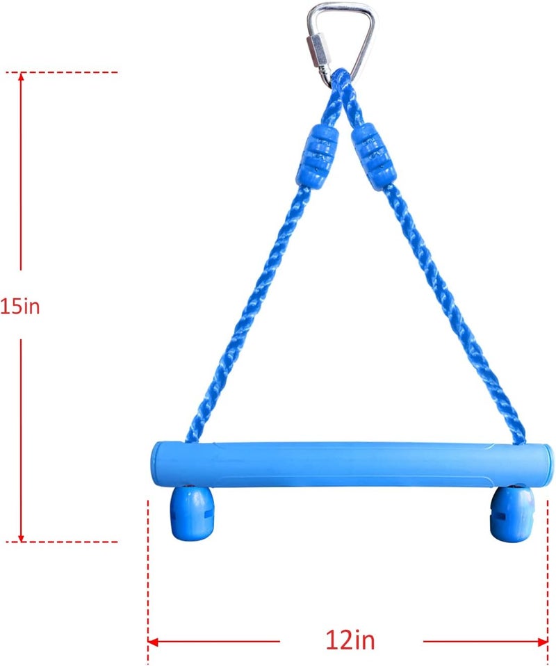 Rainbow Craft 3-Pack Kids Ninja Monkey Bars - Trapeze Swing Bars for Ninja Obstacle Course Attachments - 3pc of Blue, Red & Green Color - Image 3