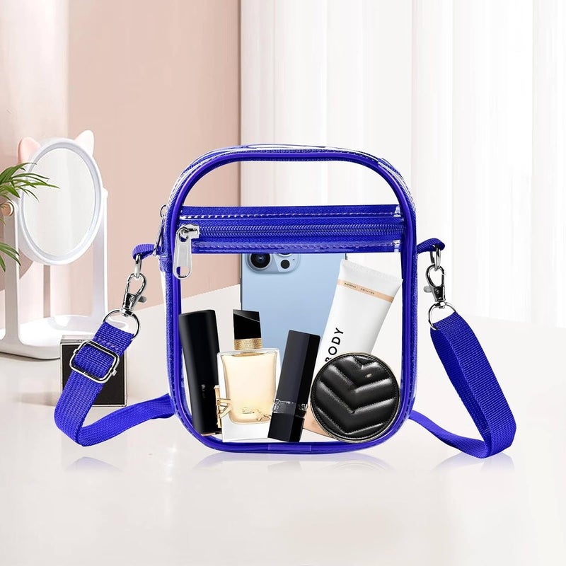 Fibrdoo Clear Crossbody Purse Bag, Clear Bag Stadium Approved with Front Pocket for Concerts Sports Festivals - Image 4