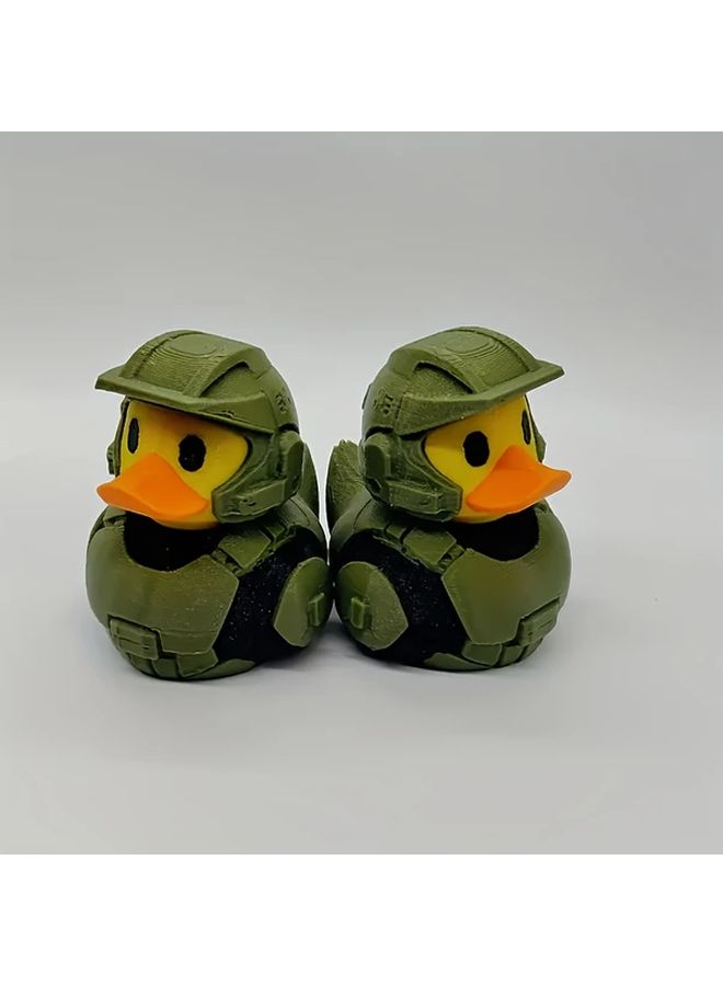 Military Duck Commander Statue 3D Printed Multicolor Figurine Car Decoration Ornament - Image 5