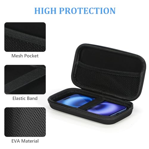 GLCON Portable Protection Hard EVA Case for External Battery,Cell Phone,GPS,Hard Drive,USB Charging Cable,Carrying Bag Mesh Inner Pocket,Zipper Enclosure,Universal Travel Pouch Bag - Image 4