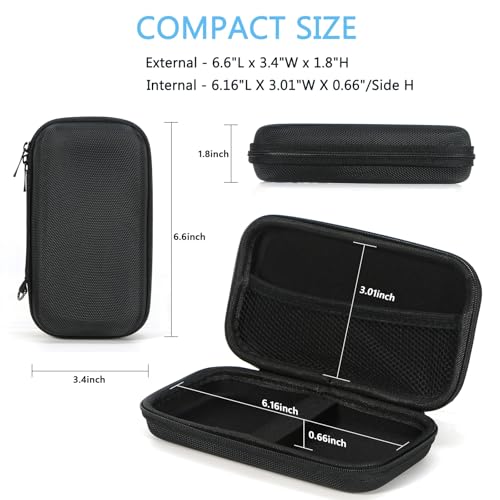 GLCON Portable Protection Hard EVA Case for External Battery,Cell Phone,GPS,Hard Drive,USB Charging Cable,Carrying Bag Mesh Inner Pocket,Zipper Enclosure,Universal Travel Pouch Bag - Image 3