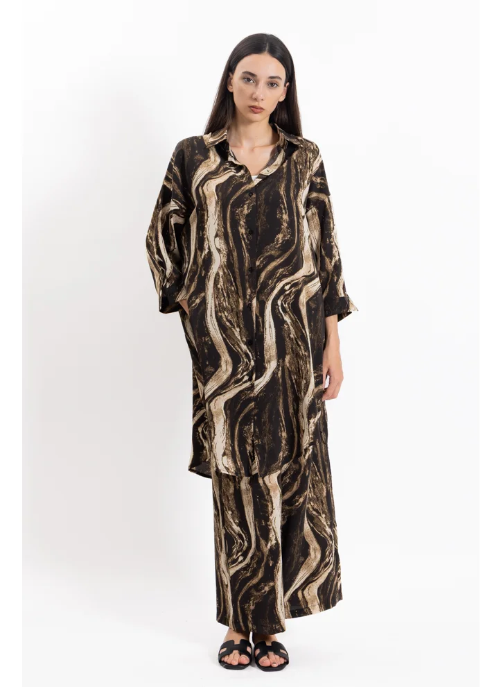 شايبس ABSTRACT PRINT SHIRT SET