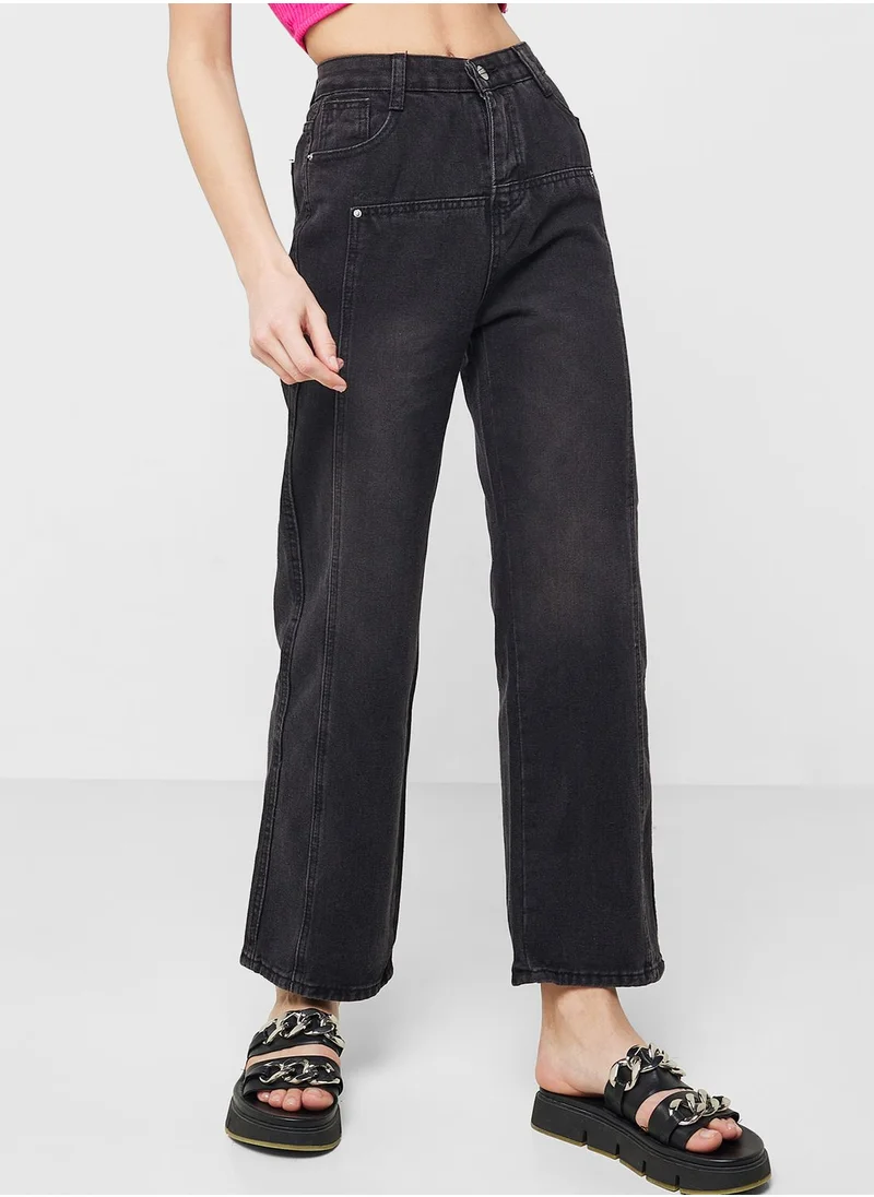 Ginger High Waist Straight Leg Jeans