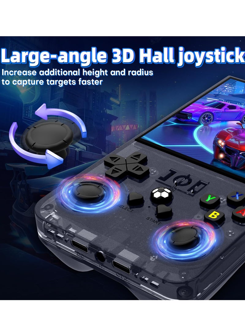 R36 Max Retro Handheld Game Console, Video Game Console with 64G Built-in 18000+ Games, 4000mAh Rechargeable, Support 30+ Simulators, Linux System, 4.0 Inch IPS Screen Portable Pocket Arcade, Black