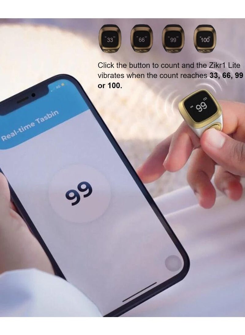 Smart Counter IQIBLA Tasbih Zikr Ring with Vibration Reminder
