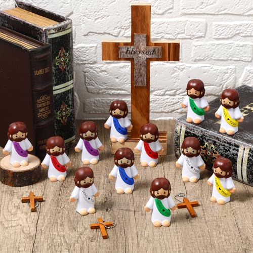 Shappy 12 Pcs Little Jesus Stress Relief Toys Jesus Love You PU Figures Bulk Pocket Stress Gifts for Adults Hide and Seek Christmas Christian Religious Easter Party Favors Sunday School Baptism Gifts - Image 5