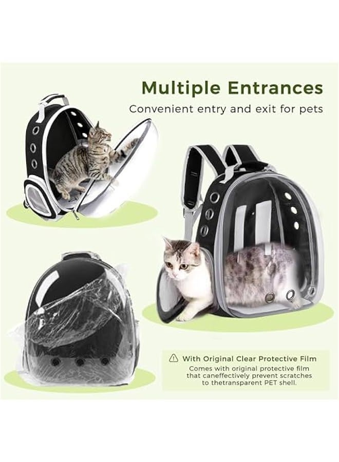 Beauenty Cat Carrier Bubble Bag, Transparent Breathable Capsule Backpack, Pet Convenient Carrier Bag for Small and Medium Cats Dogs. Hiking, outdoor use (Red) - Image 4