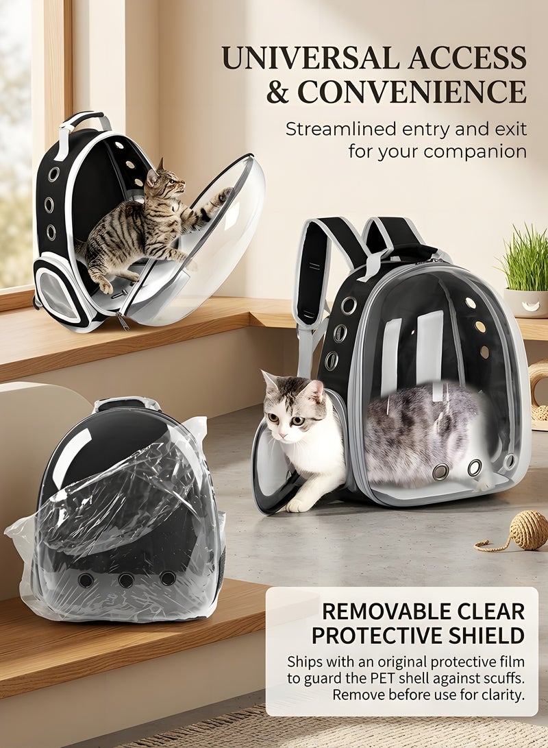 Beauenty Cat Carrier Bubble Bag, Transparent Breathable Capsule Backpack, Pet Convenient Carrier Bag for Small and Medium Cats Dogs. Hiking, outdoor use (Red) - Image 5