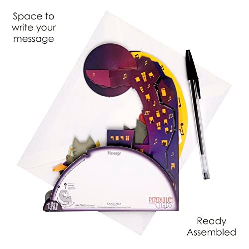 SANTORO Pendulum, 3D Pop Up Greeting Card - Jazz Cats - For Her, Him, Kids | Birthday Gift For Cat Lovers - Image 4