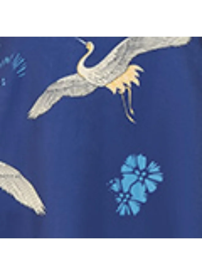 Yumi Crane Print Dress