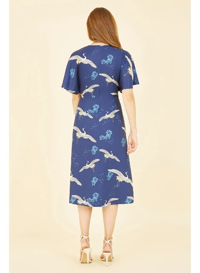 Yumi Crane Print Dress
