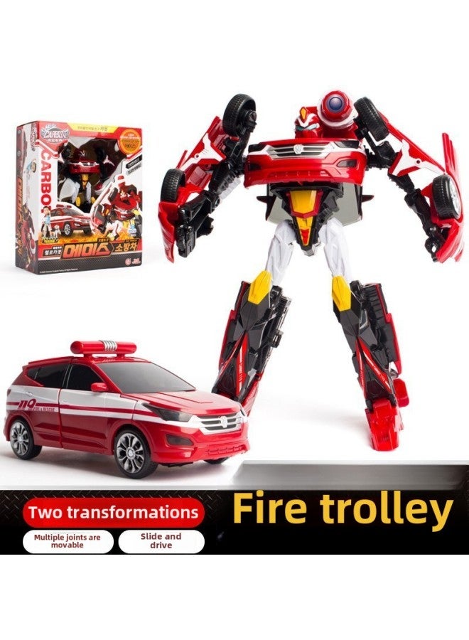لعبة Kabao Car God Reload Return Fire King Driver Elite Edition للأطفال الكلاسيكية المتحولة للروبوت الصبي - اللون: إصدار Elite-Fire Driver (شكلان) - Image 1