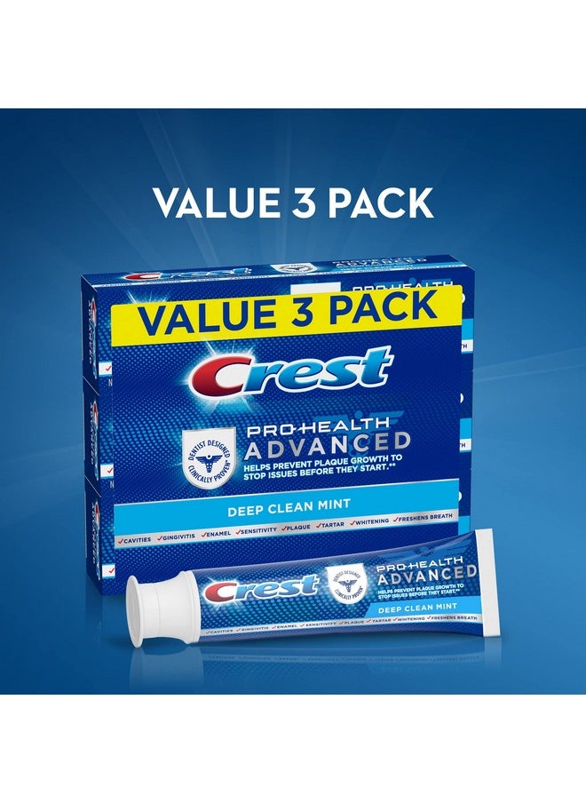 Crest Crest Pro Health Advanced Deep Clean Toothpaste, Mint, 5.1 Ounce, Pack of 3  - Image 3