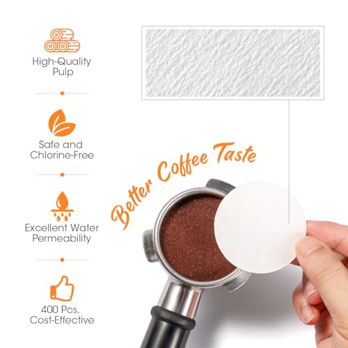 Aieve Espresso Paper Filter Compatible with Breville Barista Espresso Coffee Maker, 400 Pcs 51 mm Espresso Filter Puck Screen Portafilter Paper - Image 3