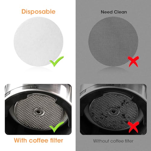 Aieve Espresso Paper Filter Compatible with Breville Barista Espresso Coffee Maker, 400 Pcs 51 mm Espresso Filter Puck Screen Portafilter Paper - Image 4