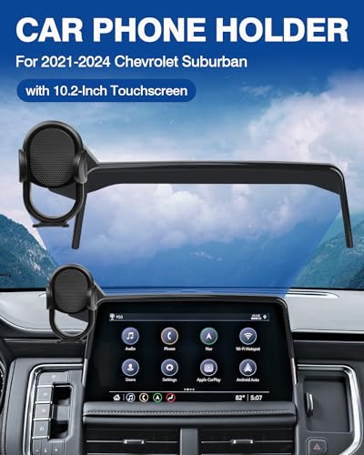 Autorder Car Phone Holder for 20212024 Chevrolet Chevy Suburban TahoeGMC Yukon Accessories Phone Mount 102Inch Screen Cell Phone Automobile Cradles HandsFree 360 Degree Rotation - Image 3