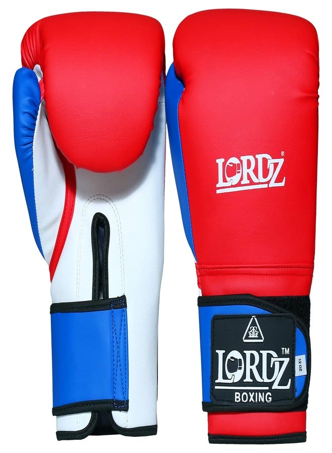 Lordz Trio Gloves I Men & Women’s Premium Synthetic Leather Boxing Gloves with Hand Crafted Padding, Gloves for Sparring, Muay Thai, MMA, Training and Heavy Bag Workout - Image 1