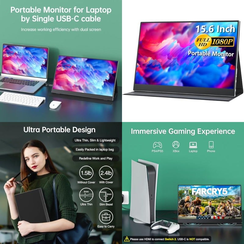 cocopar Cocopar Portable Monitor 15 6 Inches 15.6 inch Z20E2A25867CFEAAD9956Z
