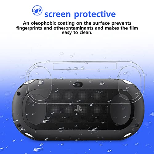 Xahpower PS Vita 2000 Screen Protector, 9H Tempered Glass Front Screen Protector and HD Clear PET Back Screen Protective Film for Sony PlayStation Vita 2000 - Image 4