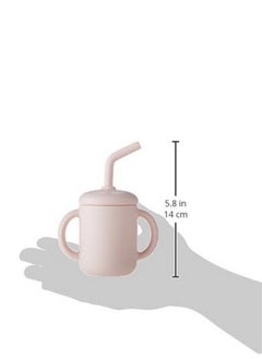 Kushies Py By Kushies Unbreakable, Spill-Proof Silicone Cup With Straw For Babies/Toddlers - 120Ml (4 Oz) 100% Food Grade Silicone Sippy Cup With Double Handles & Angled Straw - Pink  - Image 3