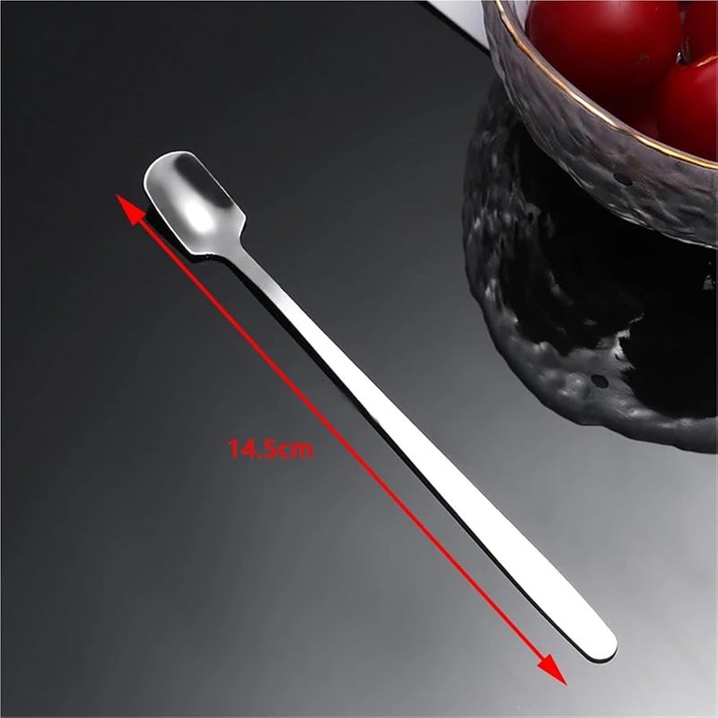 Stainless Steel Long Handle Rice Spoon 14.5CM Silver Kitchen Restaurant Flatware - Image 3