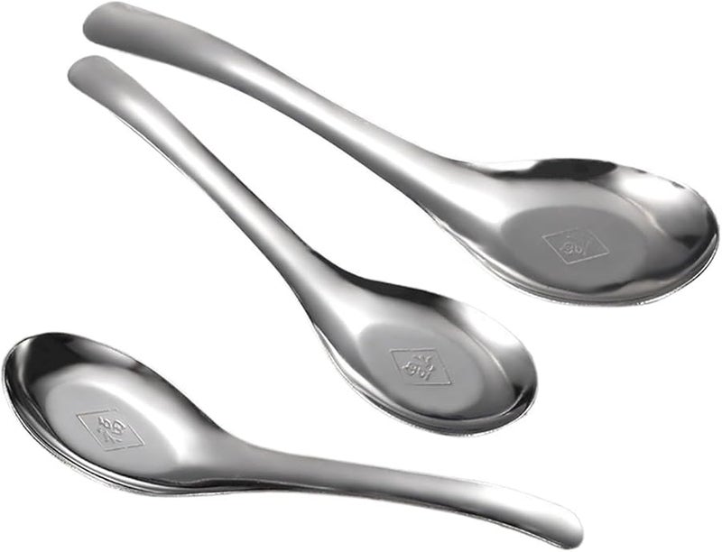 Stainless Steel Long Handle Rice Spoon 14.5CM Silver Kitchen Restaurant Flatware - Image 2