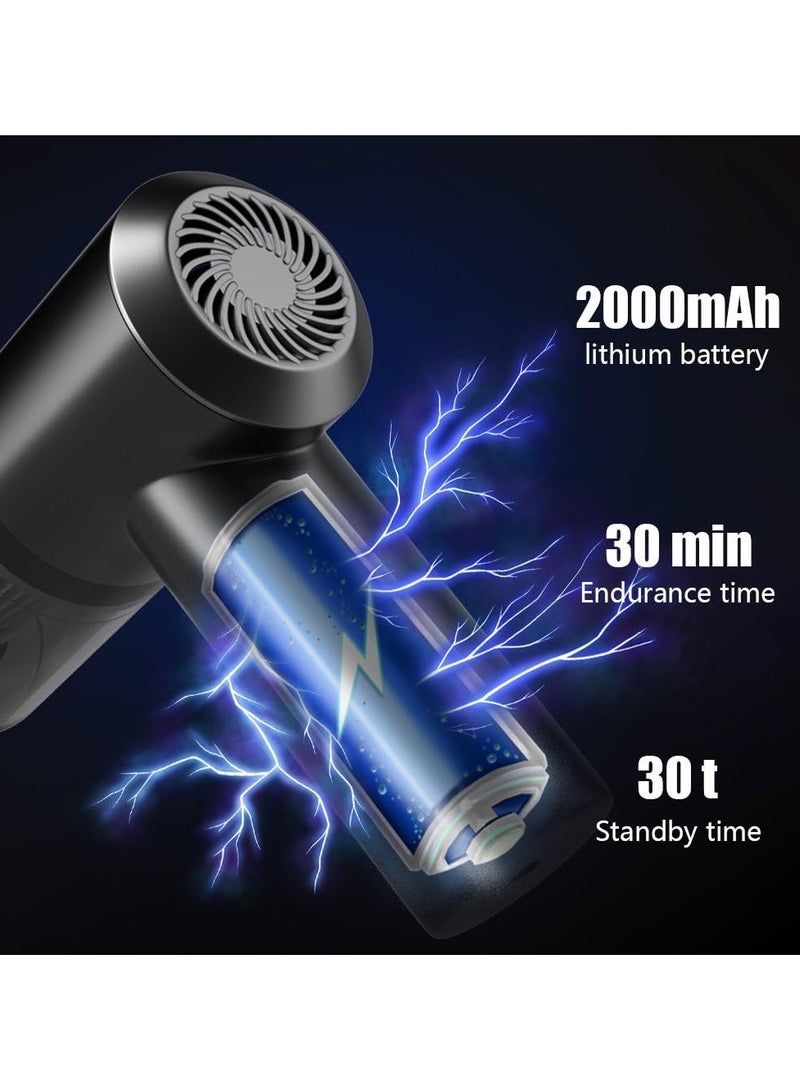 في إم كيه العالمية مكنسة كهربائية يدوية لاسلكية - قابلة لإعادة الشحن عبر USB بقوة 120 واط، قوة شفط 6000 باسكال، إضاءة LED، فلتر HEPA قابل للغسل، 4 ملحقات - مثالية للسيارة والمنزل والمكتب وأصحاب الحيوانات الأليفة (أسود)  - Image 4