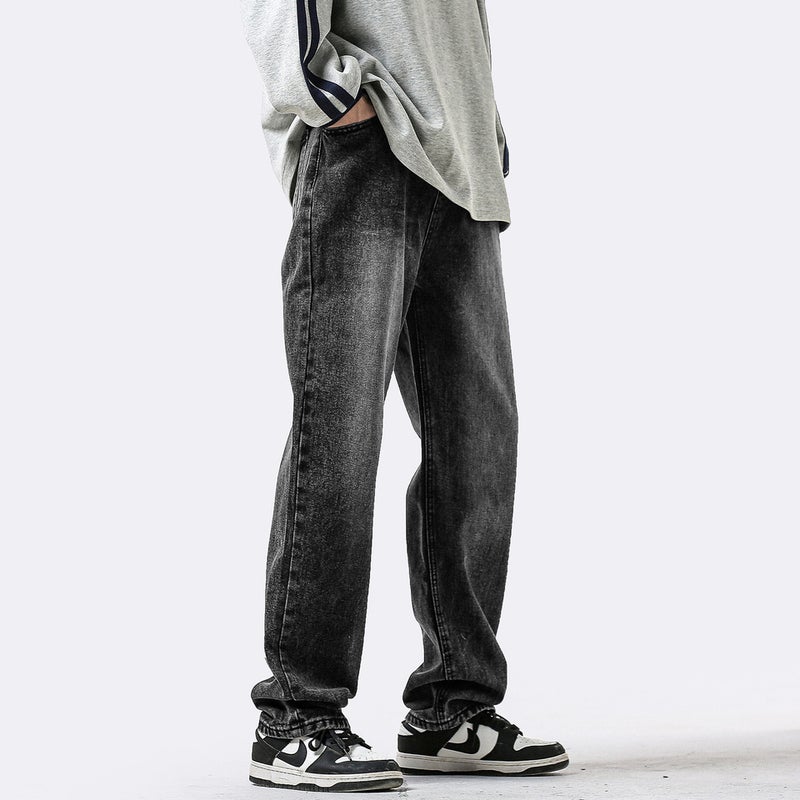 Unisex Classic Denim Jeans Loose Fit Daily Outdoor Wear - Image 3