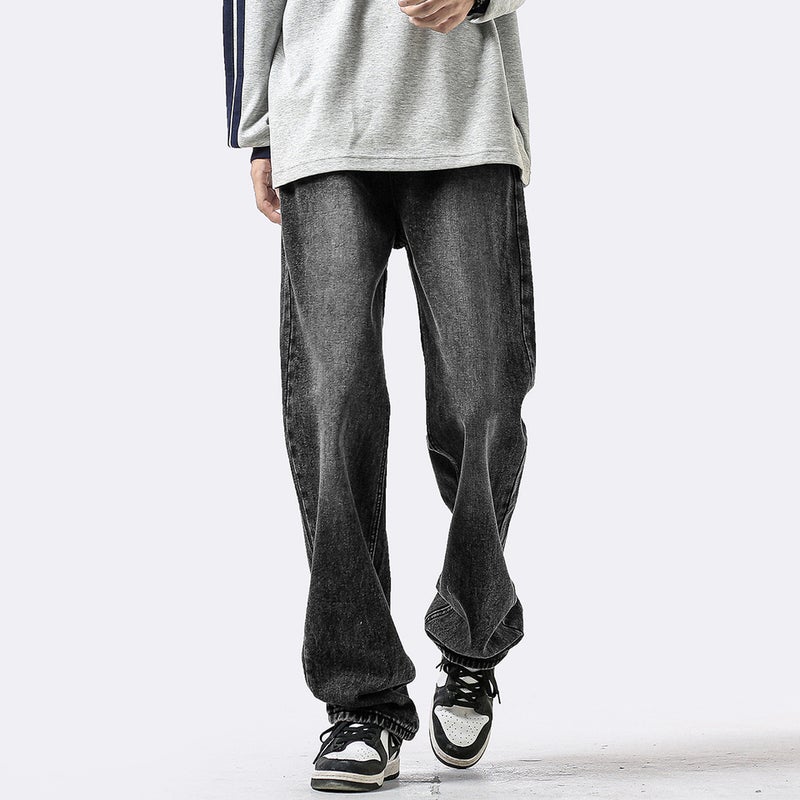 Unisex Classic Denim Jeans Loose Fit Daily Outdoor Wear - Image 1