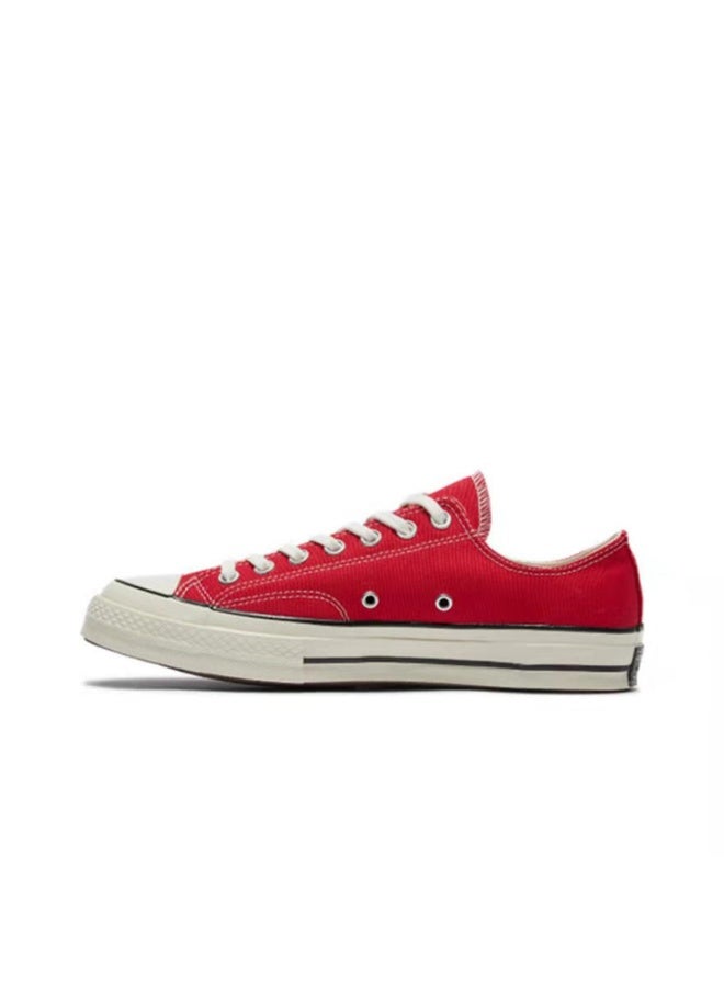 Converse Chuck 70 Low Top Canvas Sneakers | Classic Red Retro Style | Unisex Daily Casual Shoes 36SIZE