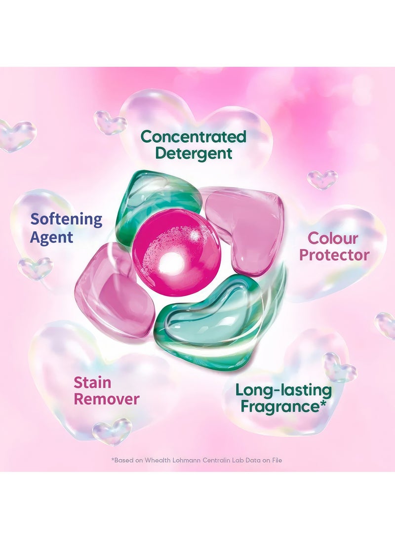 ar FUM ArFum PODS, 5-in-1 Laundry Detergent Capsules with Scent Booster, Detergent Concentrate, Softener, Color Protect, Powerful Stain Remover in 1 capsule, 16 Weeks Long-Lasting Fragrance, 42 Pods, Amore - Image 3