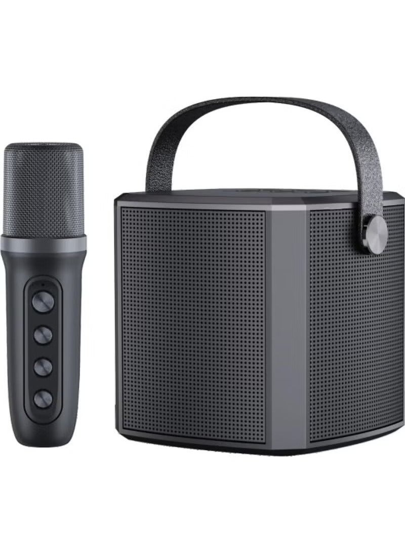 JAJEEK YS-102 Bluetooth Karaoke Speaker with Wireless Microphone – Portable Family KTV System with Reverb, Vocal Cut, Tone Control, and USB/TF/AUX/Bluetooth Support – Rechargeable Battery for Home, Outdoor, and Kids Parties - Image 1