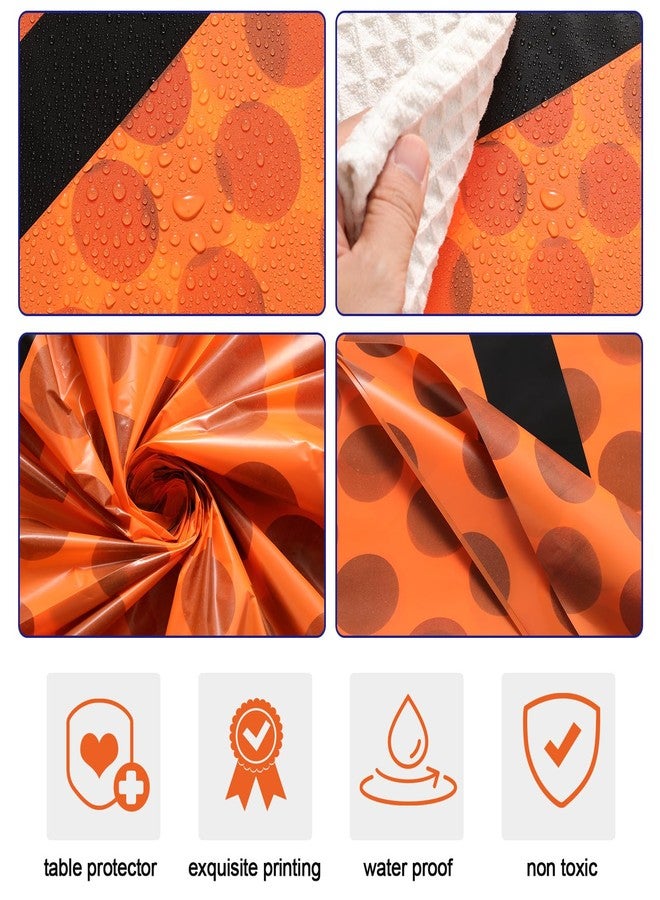 Oudain 6 Pcs Basketball Tablecloth 87 x 51 Inches Disposable Plastic Basketball Table Cover Rectangular Game Day Tablecloth Field for Birthday Decoration Sport Ball Themed Party Supplies - Image 2
