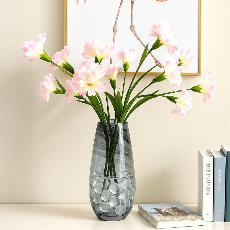 FUTUREPLUSX 1LB Clear Flat Glass Marbles, Vase Filler Glass Pebbles Floral Beads Table Aquarium Gravel Decoration DIY Craft - Image 3