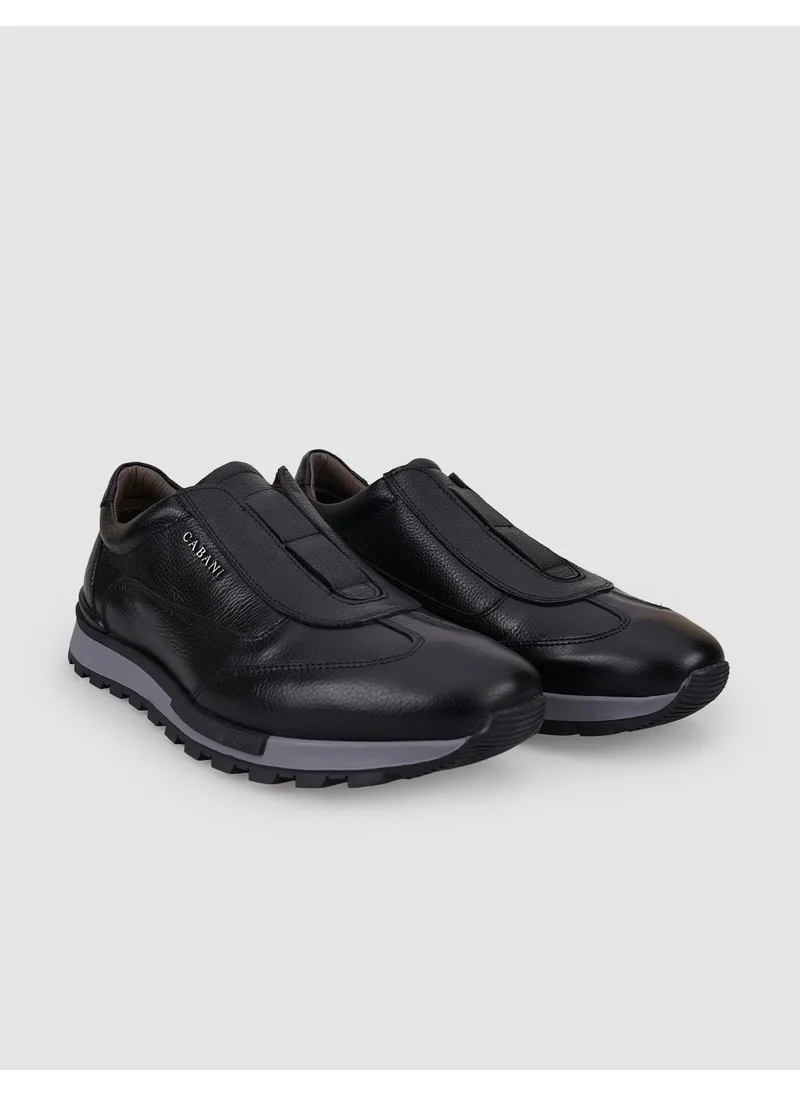 كاباني Leather Black Men's Sports Shoes