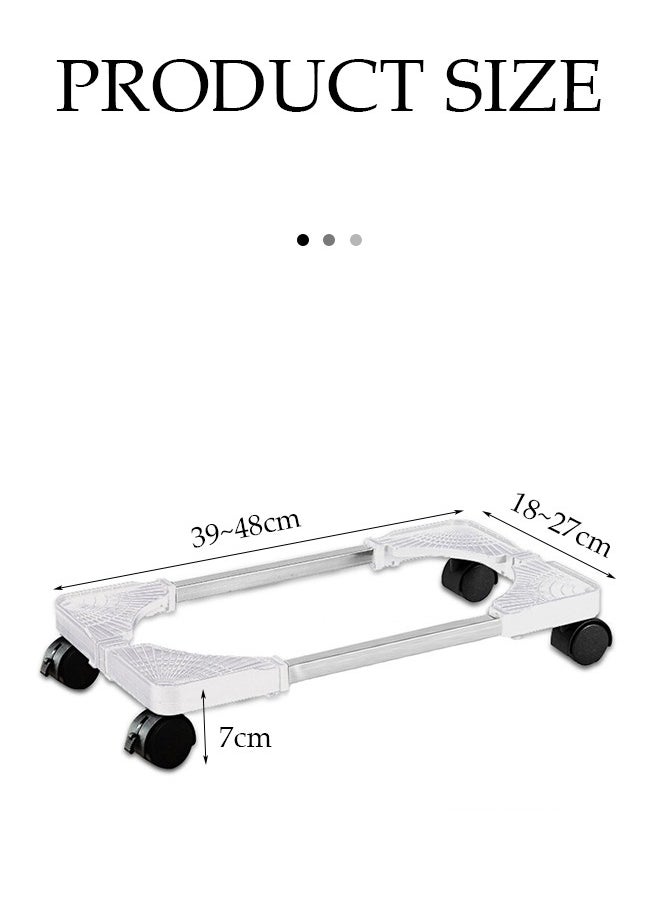 DUNISO Mobile CPU Stand, Adjustable Computer Tower Stand,Under Desk CPU Holder,Adjustable Width, With 4 Locking Caster Wheels,Fits Most PC  - Image 2