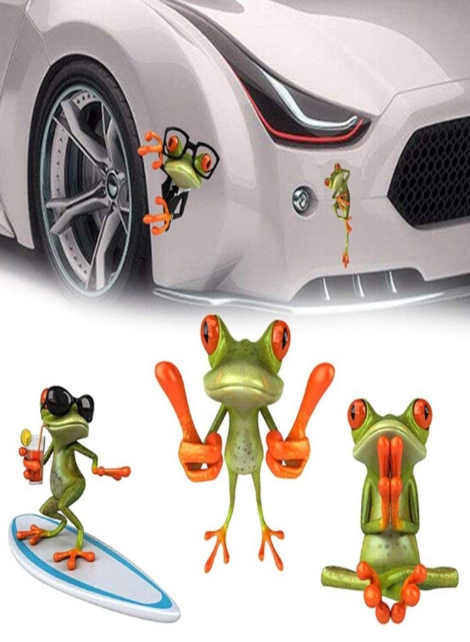RAYNAG 3D Cute Peep Frog Funny Car Stickers Truck Window Vinyl Decal Graphics Sticker, Adorable Office Desk Decorations 10 Pieces(Random) - Image 4
