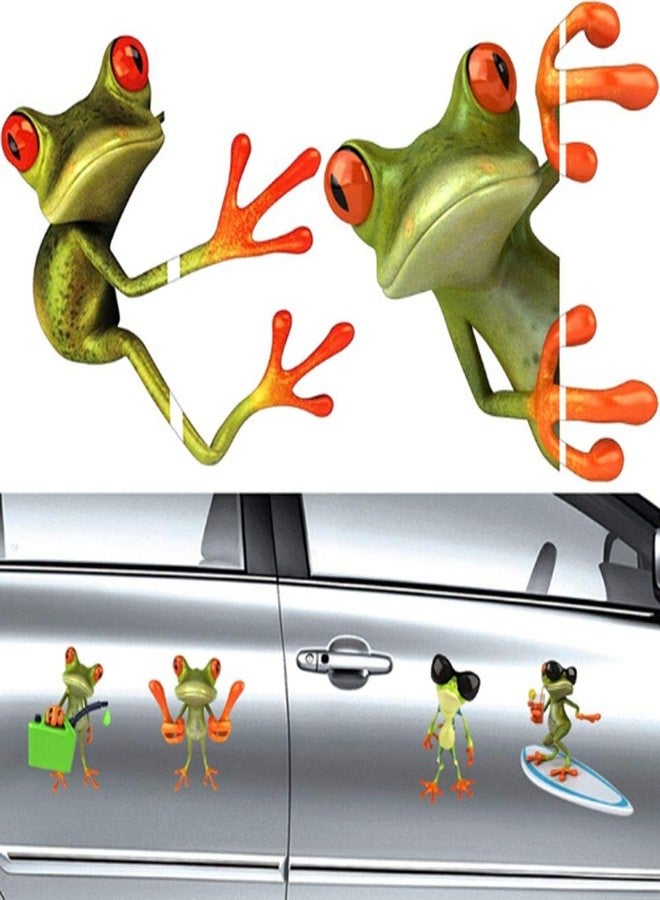 RAYNAG 3D Cute Peep Frog Funny Car Stickers Truck Window Vinyl Decal Graphics Sticker, Adorable Office Desk Decorations 10 Pieces(Random) - Image 5