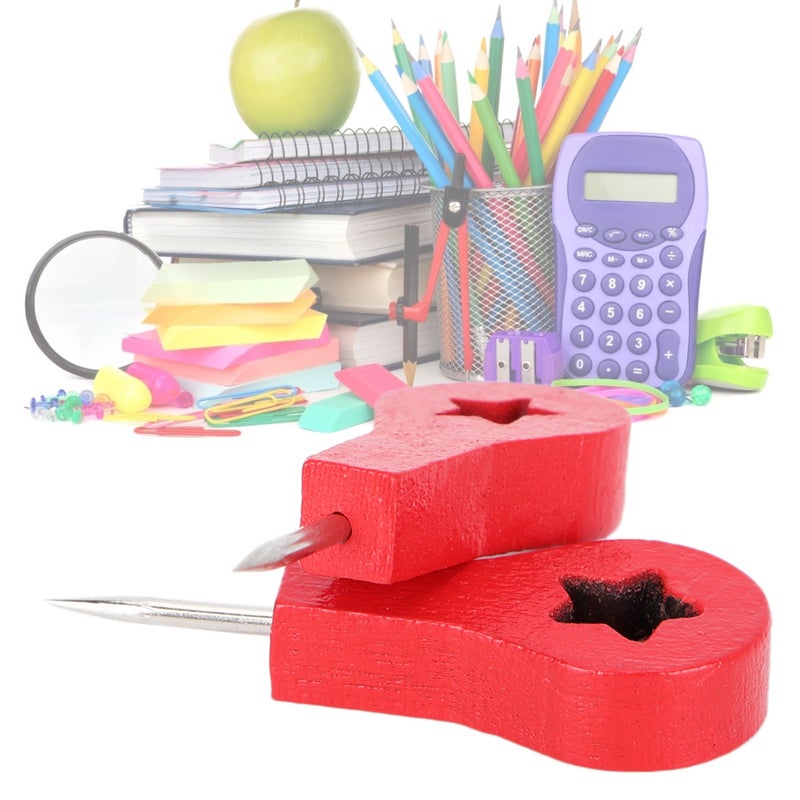 40Pcs Red Map Shape Thumb Tack Fixing Accessories School Stationery Office Supplies - Image 3