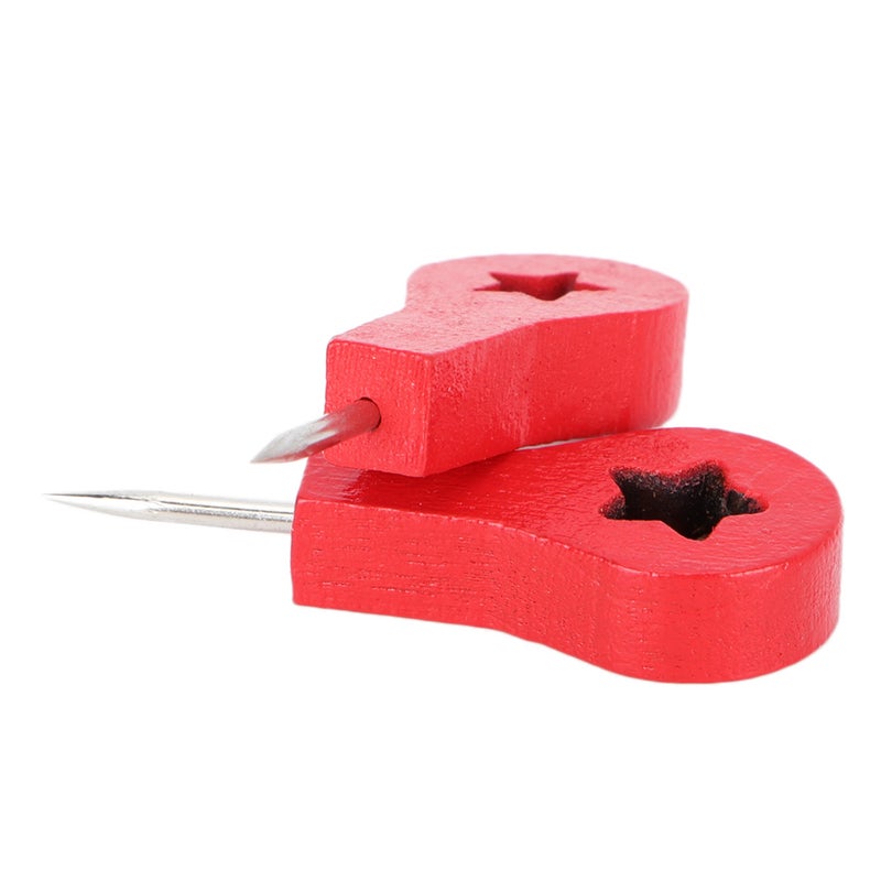 40Pcs Red Map Shape Thumb Tack Fixing Accessories School Stationery Office Supplies - Image 2