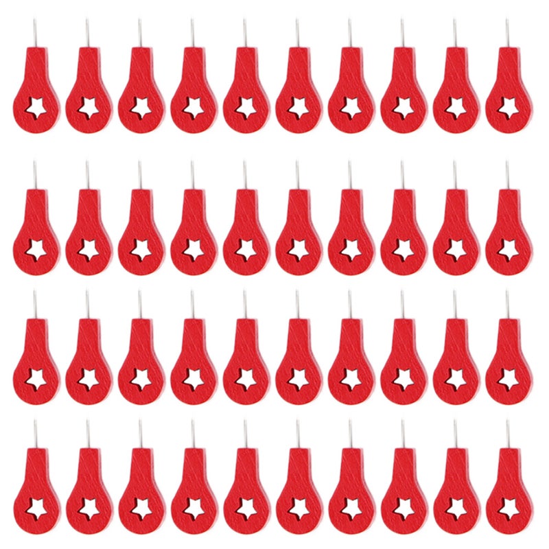 40Pcs Red Map Shape Thumb Tack Fixing Accessories School Stationery Office Supplies - Image 1