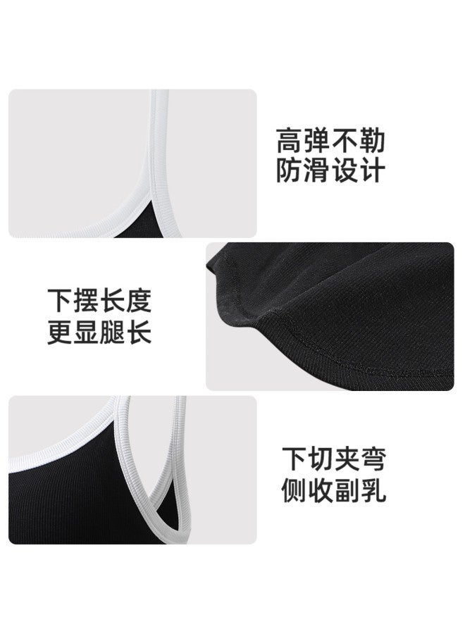 MIIOW Fashion Color-Blocking Built-In Bra Cami Top For Women, Versatile Basic Layering Tank, Wearable As Outerwear - Image 4