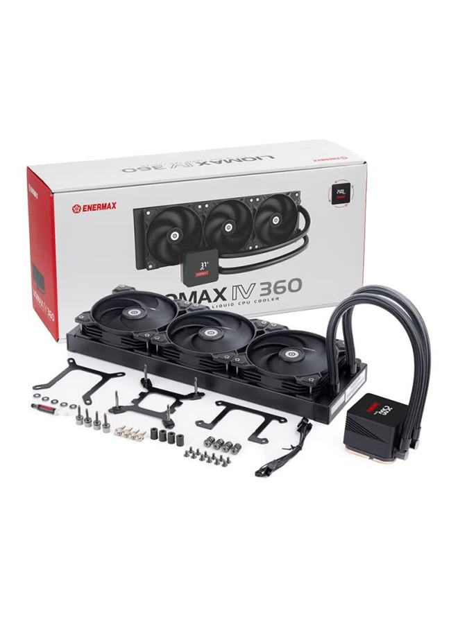 Enermax Lmiv 360 All-in Liquid Cooler With 360-degree Magnetic Digital Display, Patented Dual-chamber Water Cooling Head, Stc Flow Distribution Technology, Five-year Warranty