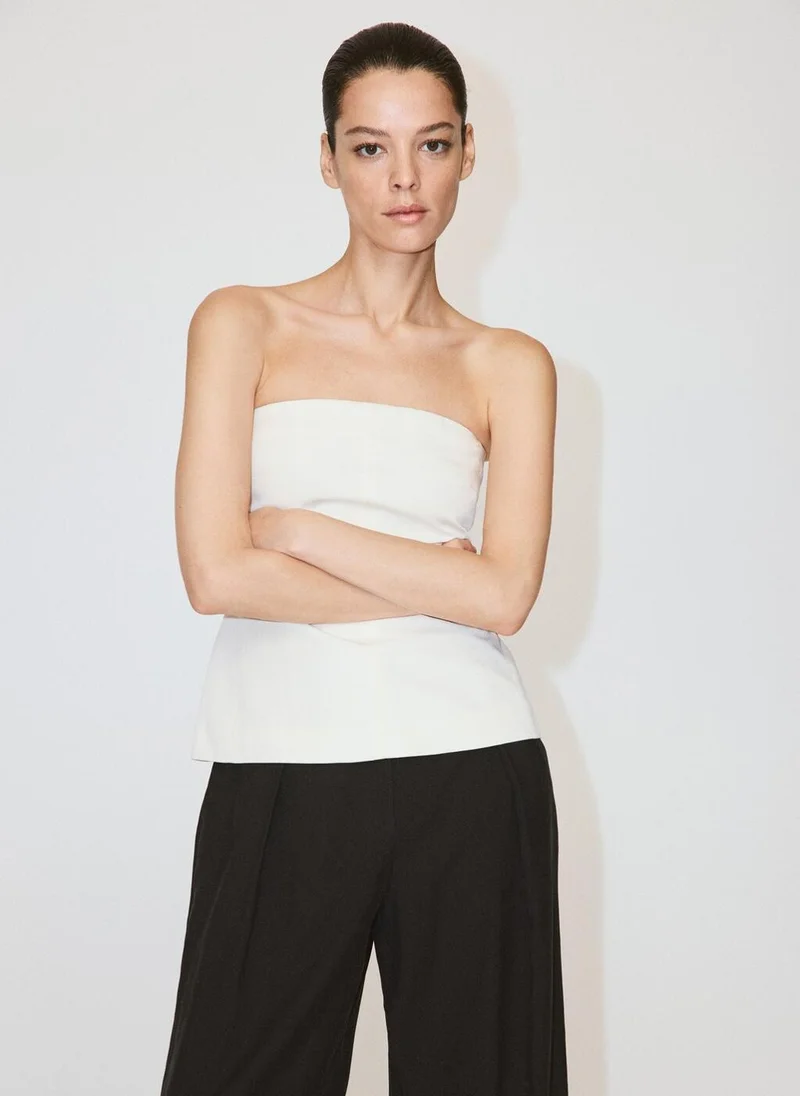 مانجو Linen Strapless Top