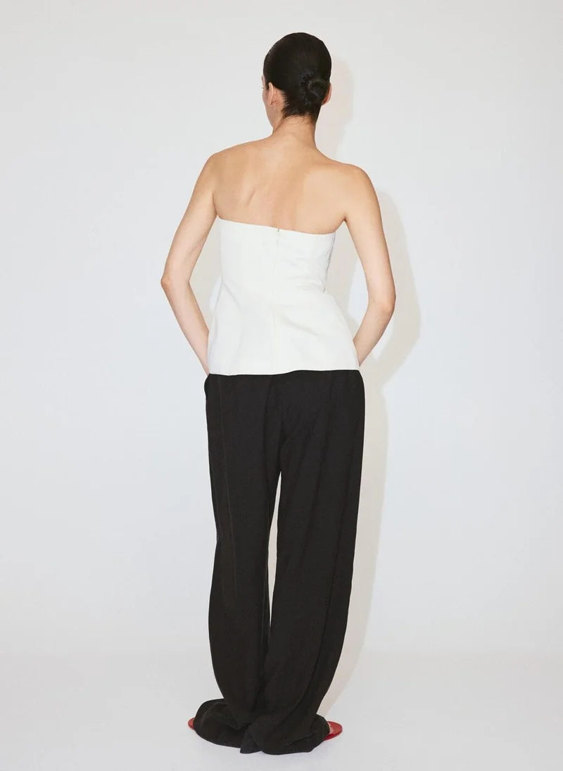 مانجو Linen Strapless Top
