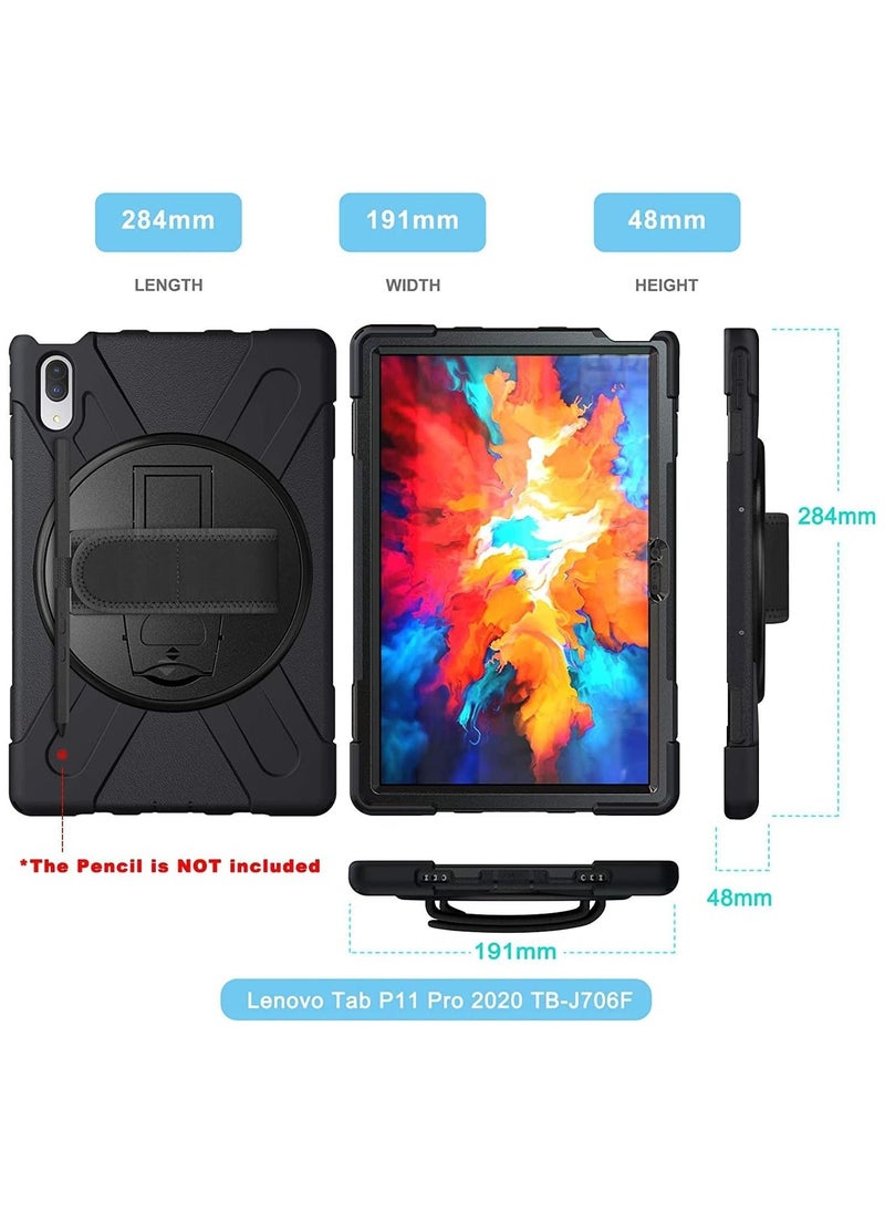 Generic - Lenovo Tab P11 Pro 11.5-inch (Model: TB-J706F), Drop-Proof, Dust-Proof, Shock-Proof,360 Degree Rotating Multi-Function Grip Bracket - Image 1